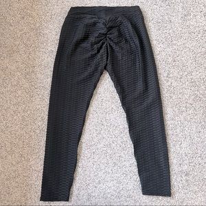 SEASUM Women's High Waist Leggings Ruched Butt Shapewear Tights Yoga Pants